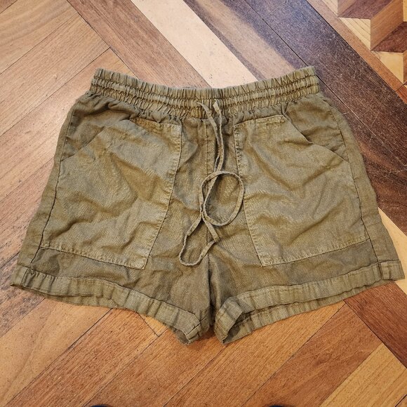 Universal Thread Khaki Linen Shorts Size Small - Picture 1 of 9